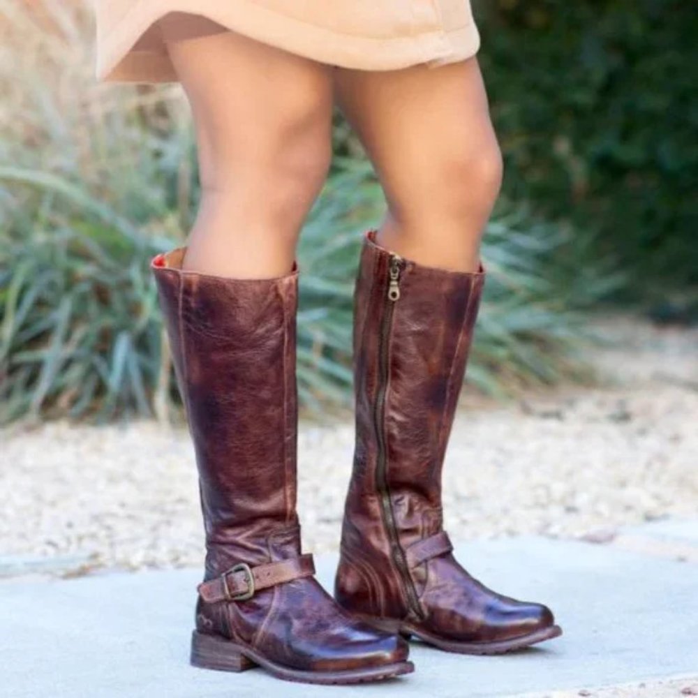 - New BED STÜ Women’s Glaye Leather Tall Riding Boot